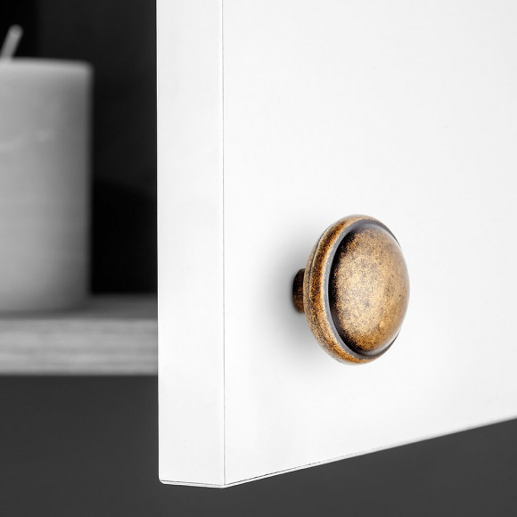 Emuca Poignée Pour Meuble, D. 32 Mm, Zamak, Bronze, 25 Ut.