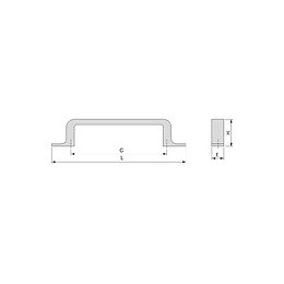Emuca Poignée Pour Meuble, Entraxe 96 Mm, Zamak, Nickel Satiné, 20 Ut.