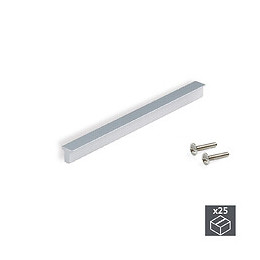 Emuca Poignée Pour Meuble, Entraxe 160 Mm, Aluminium, Anodisé Mat, 25 Ut.