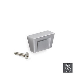 Emuca Poignée Pour Meuble, D. 41 Mm, Zamak, Chromé Mat, 25 Ut.