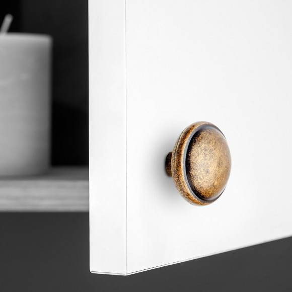 Emuca Poignée Pour Meuble, D. 32 Mm, Zamak, Noir, 25 Ut.