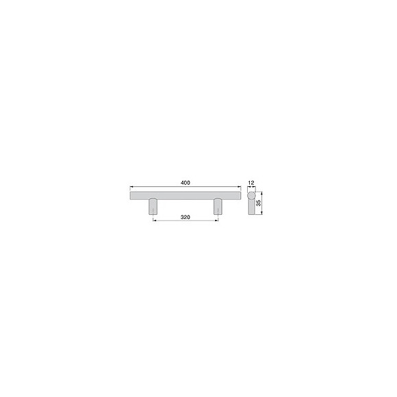 Emuca Poignée Pour Meuble Orlando, 320, Nickel Satiné, Acier