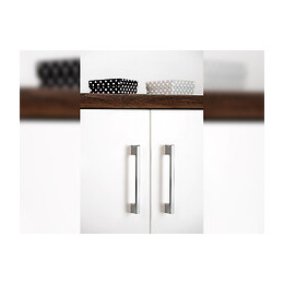 Emuca Poignée Pour Meuble, Entraxe 160 Mm, Zamak, Nickel Satiné, 20 Ut.