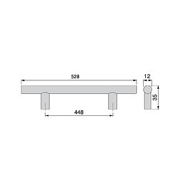 Emuca Poignée Pour Meuble Orlando, 448, Nickel Satiné, Acier