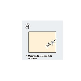 Emuca Poignées Avec Rosace Ovale Pour Portes Intérieures, Forme L Droit, Acier Inoxydable, Nickel Satiné, 2 Sets.