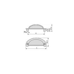 Emuca Poignée Pour Meuble Marrakech, 64, Peint En Noir, Zamak