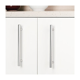 Emuca Poignée Pour Meuble Orlando, 224, Nickel Satiné, Acier