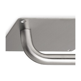 Emuca Jeux De Poignées Avec Plaque 17x17 Cm Pour Porte Intérieur, Forme U, Acier Inoxydable, Nickel Satiné.