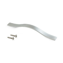 Emuca Poignée Pour Meuble Shanghai, 128, Chromé Mat, Zamak