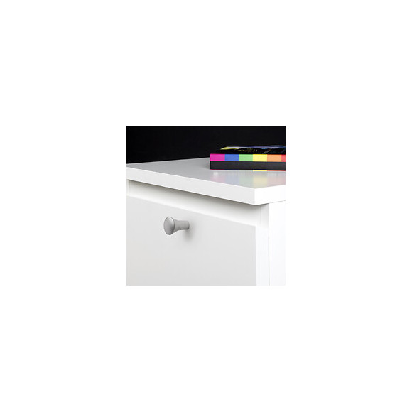 Emuca Poignée Pour Meuble, D. 16 Mm, Zamak, Chromé Mat, 25 Ut.