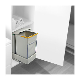 Emuca Poubelles De Recyclage, Fixation Inférieure, Extraction Et Couvercle Automatique, 2 Conteneurs De 14 Litres