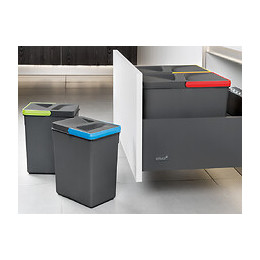 Emuca Base Pour Poubelles Pour Tiroir De Cuisine, Module 800mm, Gris Antracite