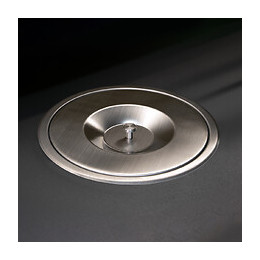 Emuca Poubelle Encastrable Pour Plan De Travail De Cuisine, 8l, Acier Inoxydable Et Plastique