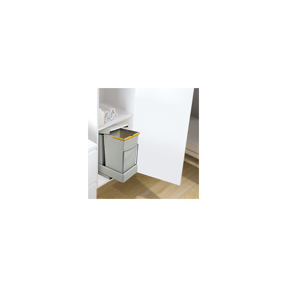 Emuca Poubelles De Recyclage, Fixation Inférieure, Extraction Et Couvercle Automatique, 2 Conteneurs De 14 Litres