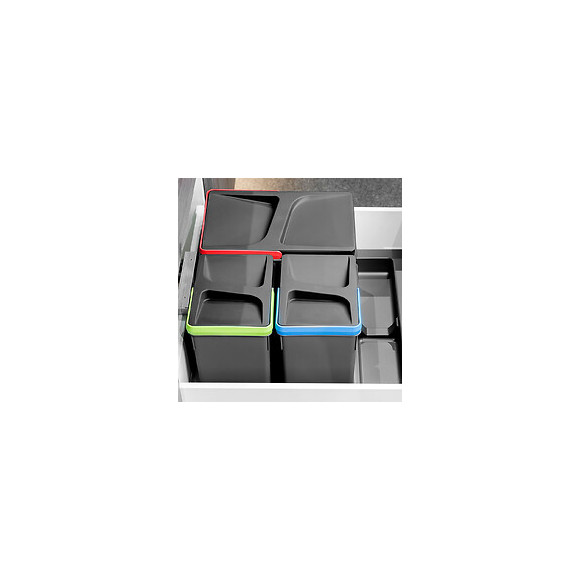 Emuca Base Pour Poubelles Pour Tiroir De Cuisine, Module 600mm, Gris Antracite