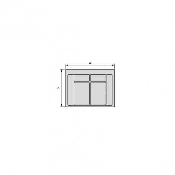 Emuca Base Pour Poubelles Pour Tiroir De Cuisine, Module 600mm, Gris Antracite