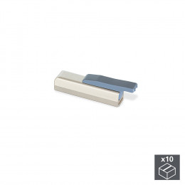 Emuca Piston Amortisseur Pour Portes À Charnières, Fermeture En Douceur, Plastique, Nickelé Mat, 10 Ut.