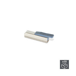 Emuca Piston Amortisseur Pour Portes À Charnières, Fermeture En Douceur, Plastique, Nickelé Mat, 10 Ut.