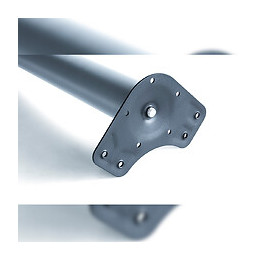 Emuca Pieds Pour Table, D. 60 Mm, Réglable 870 - 890 Mm, Acier, Chromé