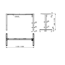 Emuca Table Motorisée À Hauteur Réglable, Acier, Blanc