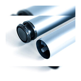 Emuca Pieds Pour Table, D. 60 Mm, Réglable 870 - 890 Mm, Acier, Gris Métallisé