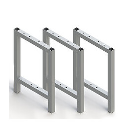 Emuca Pieds Latéraux Pour Banc De Vestiaire, Aluminium, Anodisé Mat, 3 Un.