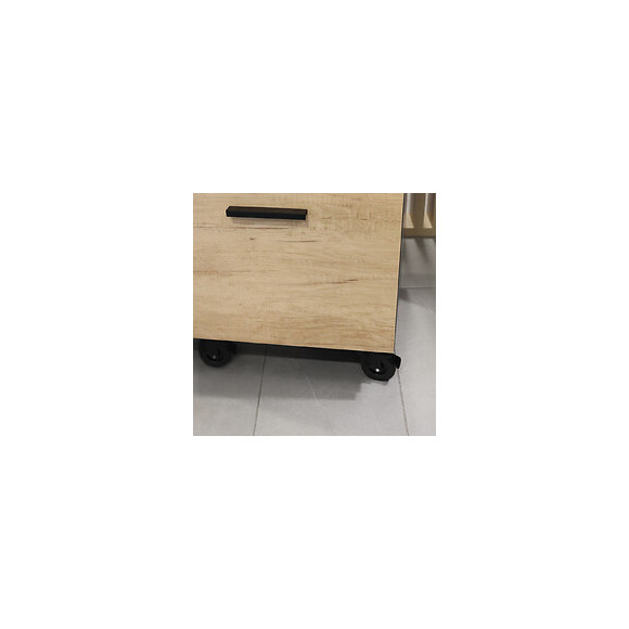 Emuca Roulettes Avec Plétine De Montage, D. 75 Mm, Acier Et Plastique, Noir, 4 Ut.