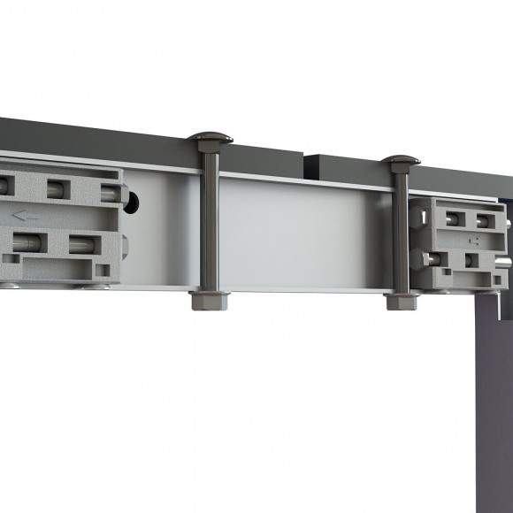 Emuca Pieds Latéraux Pour Banc De Vestiaire, Aluminium, Anodisé Mat, 3 Un.