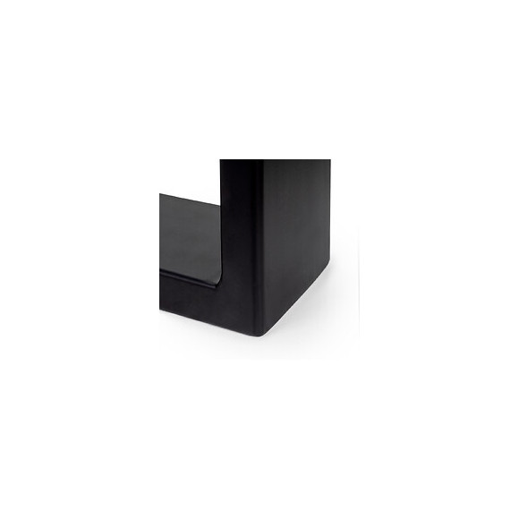 Emuca Jeu De Deux Pieds Square Rectangulaires Pour Table, Largeur 600 Mm. Peints En Noir