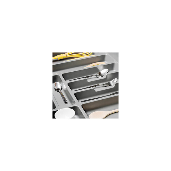 Emuca Range-couverts Pour Tiroirs De Cuisine, Module 1000 Mm, Plastique, Gris
