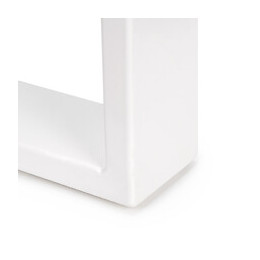 Emuca Jeu De Deux Pieds Square Rectangulaires Pour Table, Largeur 800 Mm. Peints En Blanc.