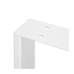 Emuca Jeu De Deux Pieds Square Rectangulaires Pour Table, Largeur 800 Mm. Peints En Blanc.