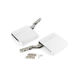 Emuca Compas Pour Portes Relevables, Force 1800 - 3500, Acier Et Plastique, Blanc