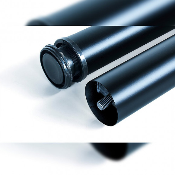 Emuca Pieds Pour Table, D. 60 Mm, Réglable 870 - 890 Mm, Acier, Noir