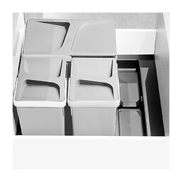 Emuca Base Pour Poubelles Pour Tiroir De Cuisine, Module 900mm, Gris Antracite