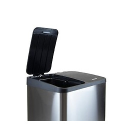 Emuca Poubelle Extérieure À 2 Compartiments De 15 Litres, Acier Inoxydable