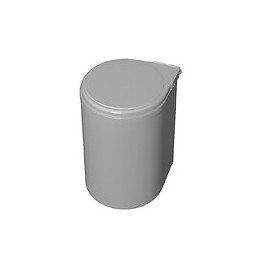 Emuca Poubelle De Recyclage, 13l, Fixation Sur Porte, Ouverture Couvercle Automatique, Plastique, Gris.