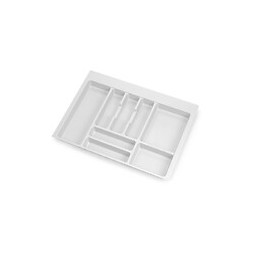 Emuca Range-couvert Optima Pour Tiroir De Cuisine Vertex/concept 500, Module 700 Mm .panneau 16mm, Plastique, Blanc