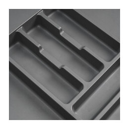 Emuca Range-couvert Optima Pour Tiroir De Cuisine Vertex/concept 500, Module 450 Mm .panneau 16mm, Plastique, Gris Anthracite