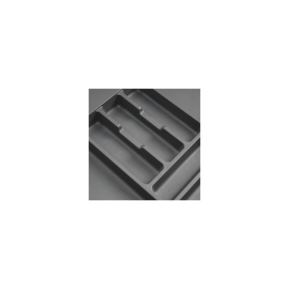 Emuca Range-couvert Optima Pour Tiroir De Cuisine Vertex/concept 500, Module 450 Mm .panneau 16mm, Plastique, Gris Anthracite