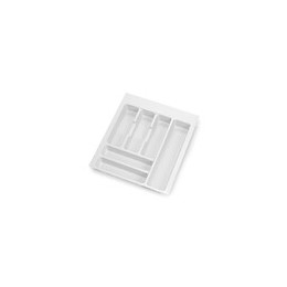 Emuca Range-couvert Optima Pour Tiroir De Cuisine Vertex/concept 500, Module 450 Mm .panneau 16mm, Plastique, Blanc