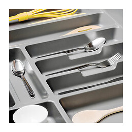 Emuca Range-couverts Pour Tiroirs De Cuisine, Module 600 Mm, Plastique, Gris