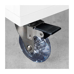 Emuca Roulettes Avec Plétine De Montage, D. 75 Mm, Acier Et Plastique, Transparente, 4 Ut.