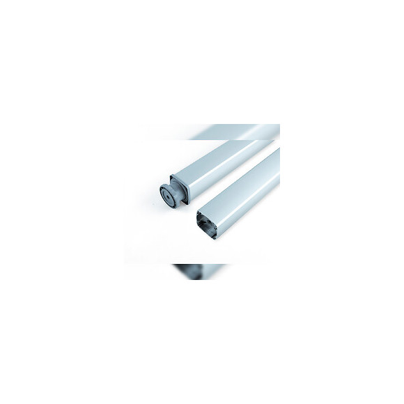 Emuca Pied Pour Table, Carré, Réglable 830 - 850 Mm, Aluminium, Anodisé Mat