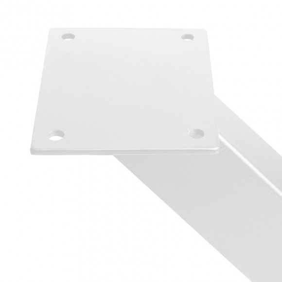 Emuca Jeu De Deux Pieds Cross En Croix Pour Table, Hauteur 695 Mm. Peint En Blanc