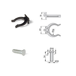 Emuca Pied Réglable Avec Base Pré-assemblée Pour Meuble, Réglable 118 - 135 Mm, Plastique, Noir, 40 Ut.