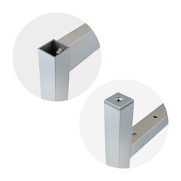 Emuca Pieds Latéraux Pour Banc De Vestiaire, Aluminium, Anodisé Mat, 2 Un.