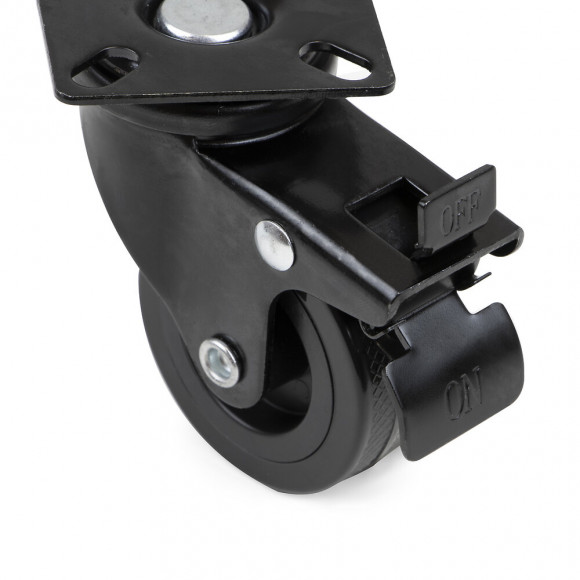 Emuca Roulettes Avec Plétine De Montage, D. 50 Mm, Acier Et Plastique, Noir, 4 Ut.