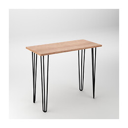 Emuca Jeu De Quatre Pieds Hairpin De 3 Barres Pour Table, Hauteur 710 Mm, Peints En Noir.
