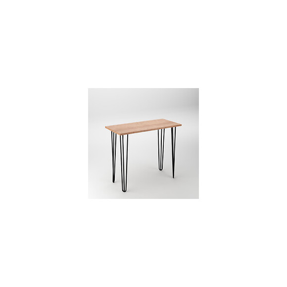 Emuca Jeu De Quatre Pieds Hairpin De 3 Barres Pour Table, Hauteur 710 Mm, Peints En Noir.